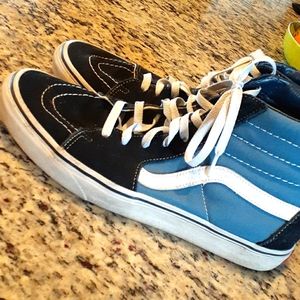 Van's Sk8-Hi black and blue, men's size 10.5